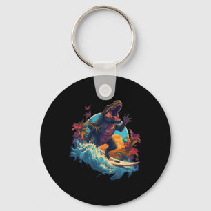 Dinosaur-Surfbrett-Strand-Surf-Surfer-Dinosaurier- Schlüsselanhänger