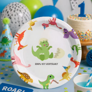 Dinosaur / Süßer Dino-Jungen-Geburtstag Pappteller