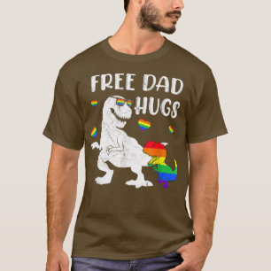 Dinosaur T Re Free Vater Hugs Tragen Brillen Vater T-Shirt