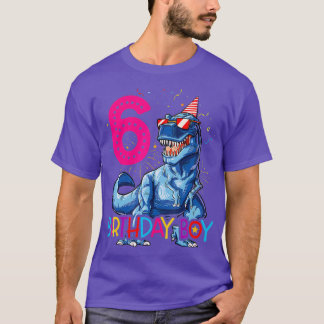 Dinosaur T rex 6 Jahre Altes T Shirt Kinder 6 Jahr