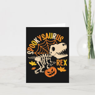 Dinosaur T Rex Boo Halloween Kostüm Funny Pumpkin Karte