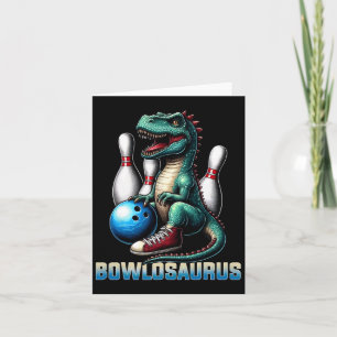 Dinosaur T-rex Bowling Graphic Funny Dino Bowler K Karte