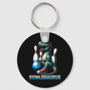 Dinosaur T-rex Bowling Graphic Funny Dino Bowler K Schlüsselanhänger