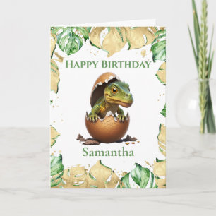 Dinosaur T Rex Carte Jurassique Anniversaire
