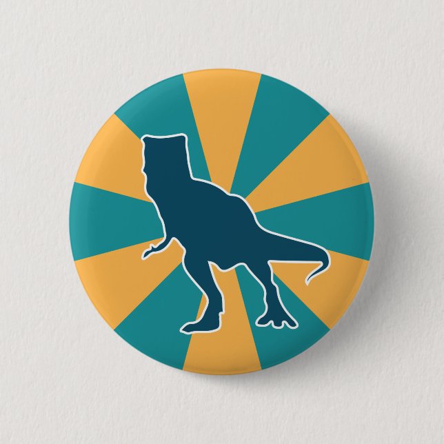 Dinosaur T-rex Cartoon Jurassie Button (Vorderseite)