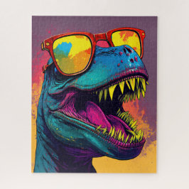 Dinosaur T Rex Cool Orange Blue