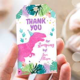 Dinosaur T-Rex Danke, dass Sie von Mädchen Geburts Geschenkanhänger