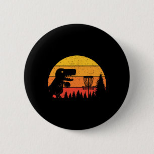 Dinosaur T-Rex Disc Golf Spieler Sportliebhaber  Button