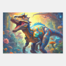 Dinosaur T-Rex Fantasy World Geschenkpapier Set