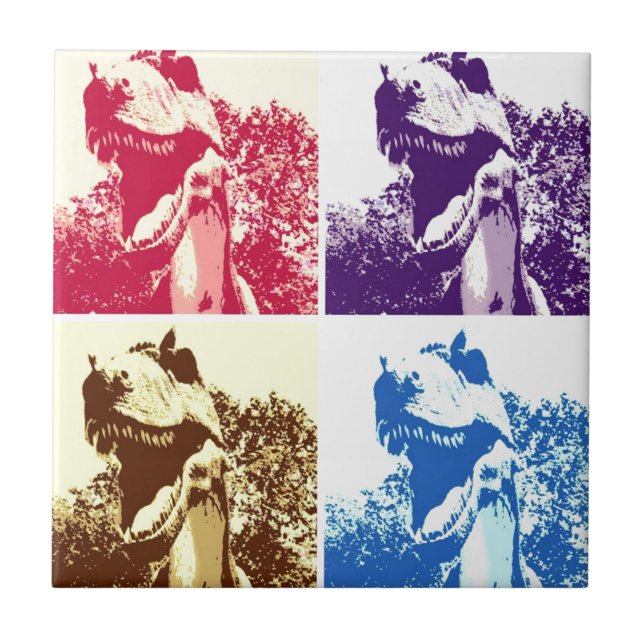 Dinosaur T-Rex Fliese (Vorderseite)