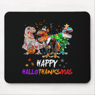 Dinosaur T Rex Frohes Hallothanksmas Halloween Kin Mousepad