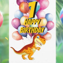 Dinosaur T Rex Gold 1. Geburtstagskorb