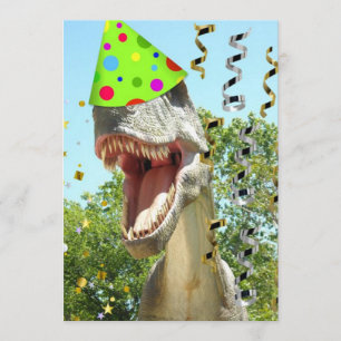Dinosaur T-Rex Invitations d'anniversaire