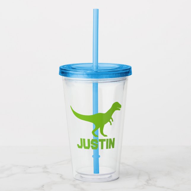 Dinosaur-T-rex-Junge Geburtstagsparty Acryltrinkbecher (Vorderseite)