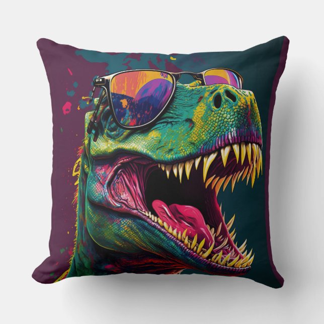 Dinosaur T Rex kids Kissen (Vorderseite)