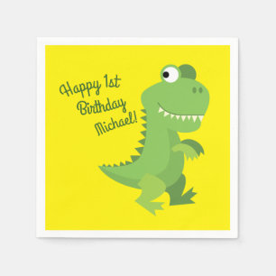 Dinosaur T-rex Kinder 1. Geburtstag Dino Party Serviette