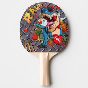 Dinosaur T Rex Liebe Tischtennis Schläger