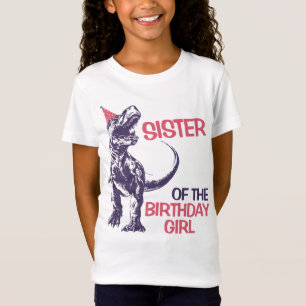 Dinosaur T-Rex Partyhut Schwester des Geburtstagmä T-Shirt