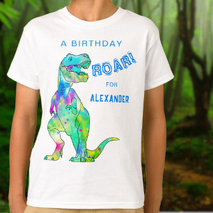 Dinosaur T-Rex Personalisiert Boys Geburtstagspart T-Shirt