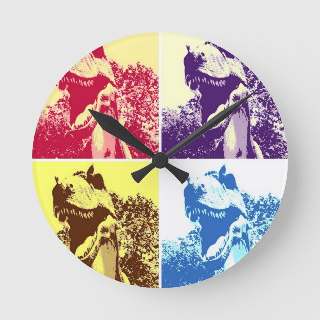 Dinosaur T-Rex Runde Wanduhr (Vorderseite)