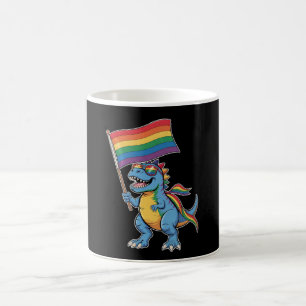 Dinosaur T Rex Schwulen Stolz LGBTQ Verbündeter Re Kaffeetasse