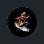 Dinosaur T-rex Snowboard Snowboard Snowboarder Win Button<br><div class="desc">Dinosaur T-rex Snowboard Snowboard Snowboarder Winter</div>
