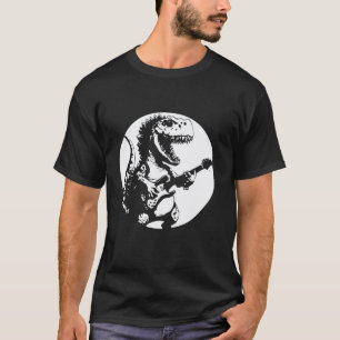 Dinosaur T-Rex spielt Gitarre Geschenke Bass Gitar T-Shirt