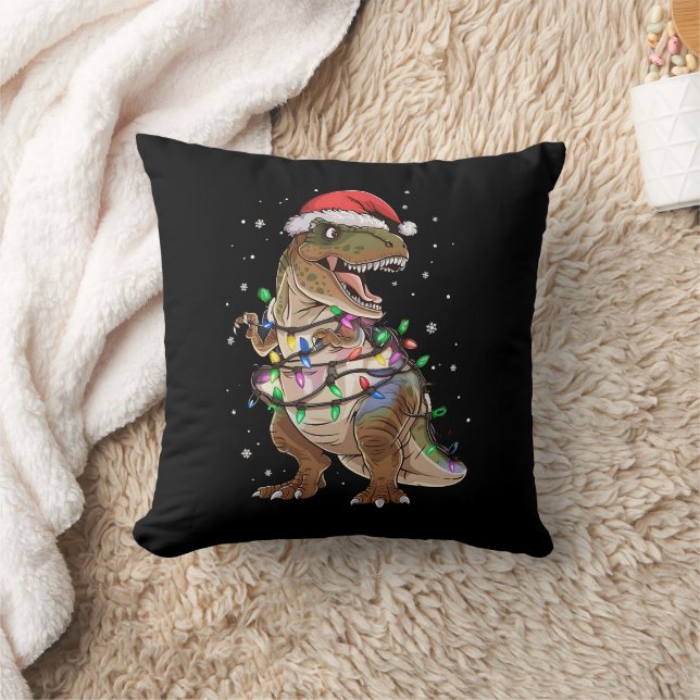 Dinosaur T-rex Tree Christmas Sweater Xmas Dino Kissen (Decke)
