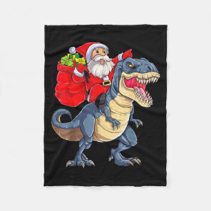 Dinosaur T Rex Weihnachten Santa Jungen Männer Mäd Fleecedecke