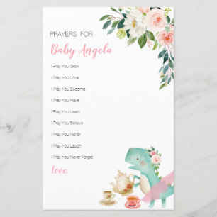 Dinosaur Tea Party Blumenprayers für Baby