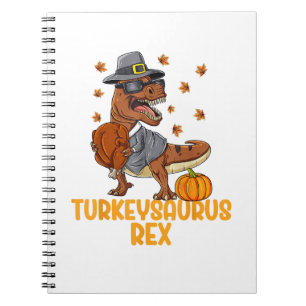 Dinosaur Thanksgiving Jungen Turkey Saurus T rex K Notizblock