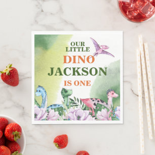 Dinosaur Thema 1. Geburtstag Serviette