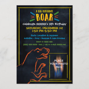 Dinosaur Thema Geburtstagseinladung Einladung