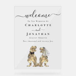 Dinosaur thème Mariage Bienvenue