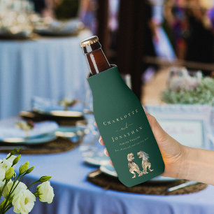 Dinosaur Theme Wedding Dark Green Flaschenkühler