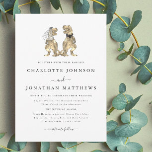 Dinosaur Theme Wedding Einladung