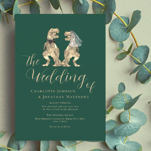 Dinosaur Theme Wedding Einladung