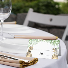Dinosaur Theme Wedding Foliage Platzkarte