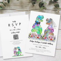 Dinosaur Theme Wedding QR Code