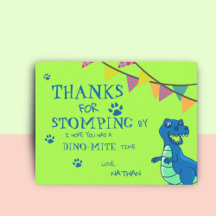Dinosaur Themed Geburtstag Danke Postcard