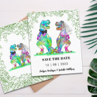 Dinosaur Themed Wedding Save the Date Budget