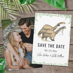 Dinosaur-Themen-Hochzeitsfoto - Save-the-Date Save The Date