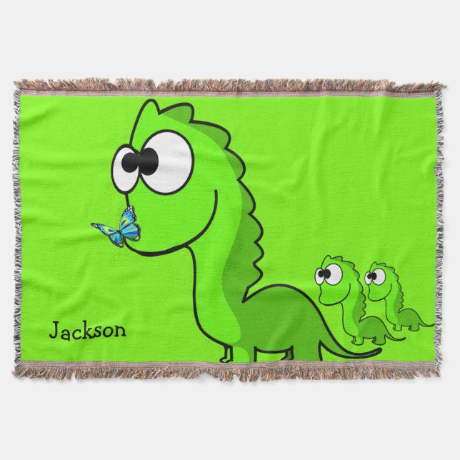 Dinosaur Throw Blanket Decke (Vorderseite)