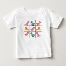 Dinosaur Tic Tac Toe Baby Jersey T-Shirt