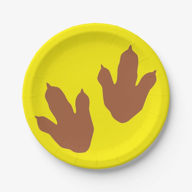 Dinosaur Tracks Pappteller (Vorderseite)