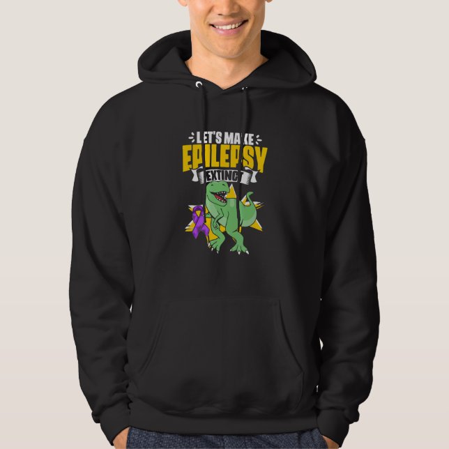 Dinosaur Trex Support Epilepsy Survivor Epilepsy A Hoodie (Vorderseite)