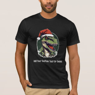 Dinosaur Trex Weihnachtsmannmütze Weihnachtsfest P T-Shirt