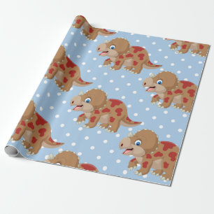 Dinosaur Triceratops Boy Geschenkpapier