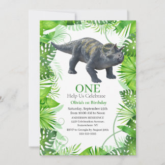 Dinosaur Triceratops Einladung