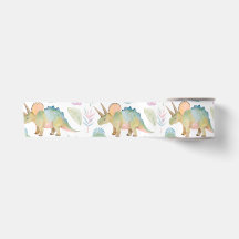 Dinosaur Triceratops Party Ribbon